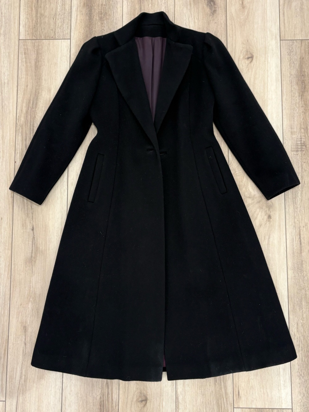 Vintage wool woman’s long Tailored Fit coat